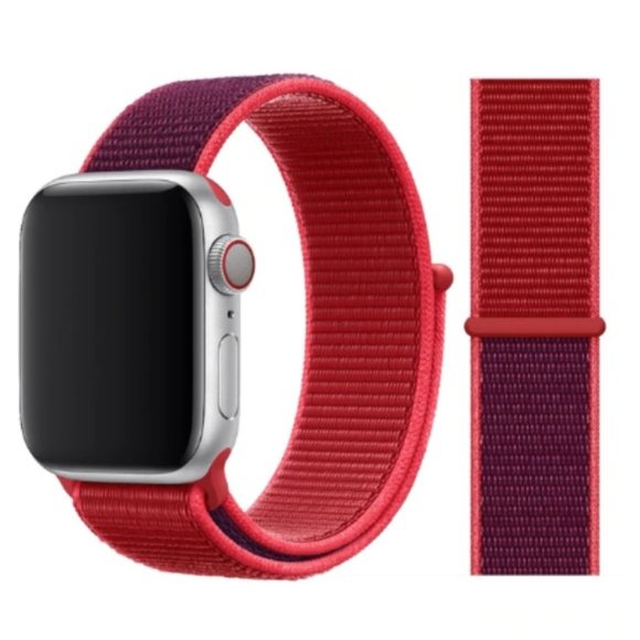 NEW Daul RED Strap Loop For Apple Watch - Picture 1 of 5